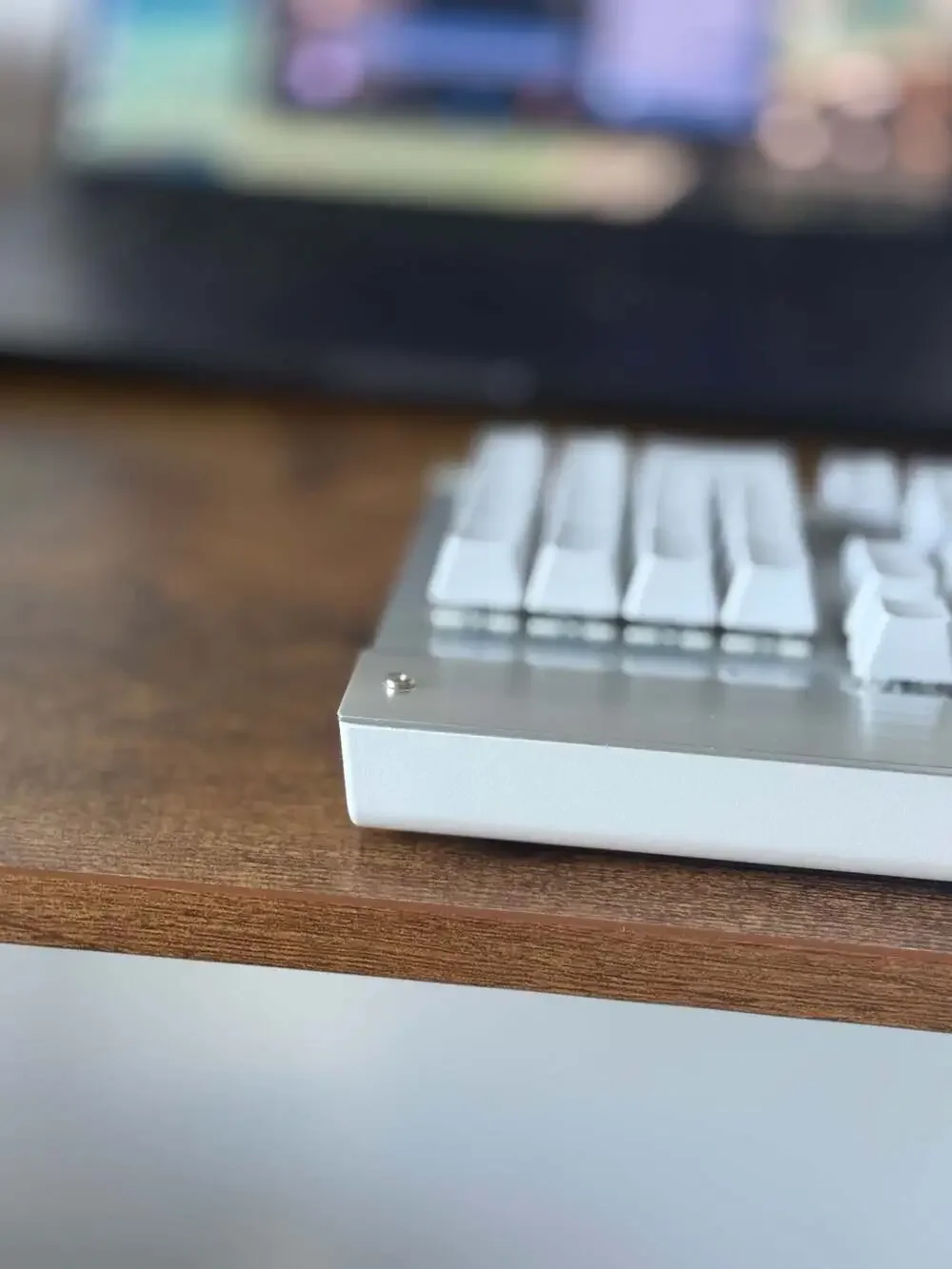 EagleTec KG011 Wired Mechanical Keyboard with Blue LED Backlight and Silver Alum